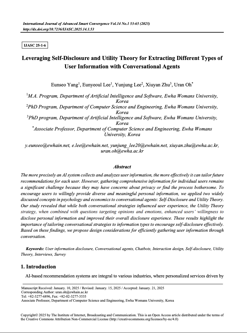 Leveraging Self-Disclosure and Utility Theory for Extracting Different Types of User Information with Conversational Agents